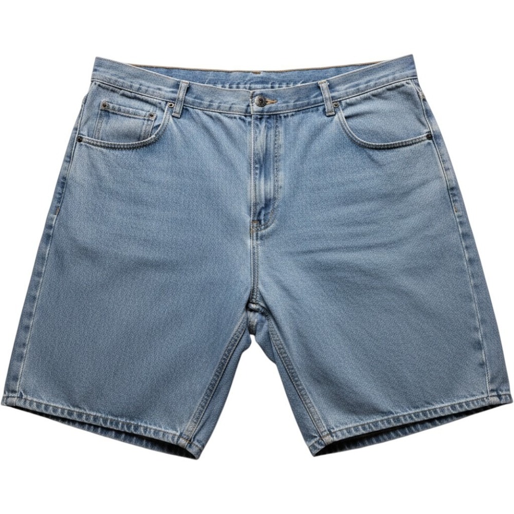 Faded Glory Denim Shorts Mens 40 Blue Light Wash Cotton Jean Shorts